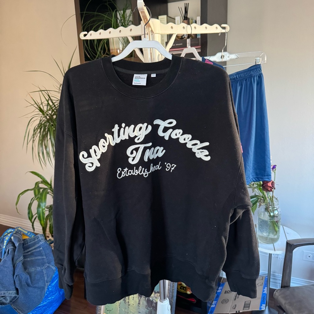 TNA Black Cozy Fleece Sweatshirt